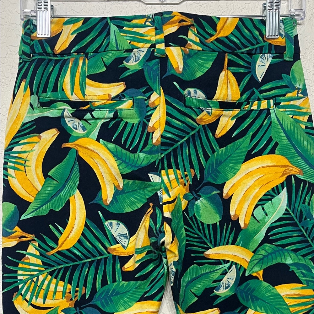 Old Navy Women’s Size 2 Green Tropical Banana Print Pixie Ankle Pants - Picture 9 of 11
